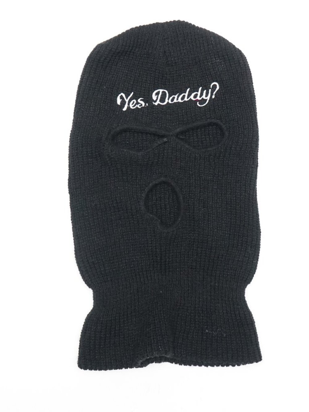 3 Hole Ski Mask Yes Daddy Full Face Balaclava Winter Warmer One Size, Black